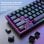 Clavier Nobrand 68 touches compact rétroéclairé violet avec switches bleus USB-C
