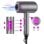 Sèche-cheveux Domestique Nobrand 1800W 3 Températures 3 Vitesses 4 Accessoires Noir