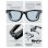 Nobrand Lunettes intelligentes Caméra 8 MP Bluetooth Wifi Mémoire 16 Go Noir