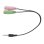Adaptador Áudio TnB ADAJ2J Jack 3.5mm Macho para Duas Fêmeas