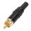 Stecker RCA Neutrik NYS373-0 schwarz vergoldete Kontakte