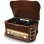 Tocadiscos Sencor STT 016 6W RMS Tracción Directa CD Cassette USB Radio AM/FM Marron