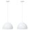 Lampe de plafond vidaXL Rose Blanc réglable Ø30x120 cm lot de 2