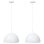 Lampe de plafond vidaXL Rose Blanc réglable Ø30x120 cm lot de 2