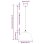 Lampe de plafond vidaXL Rose Blanc réglable Ø30x120 cm lot de 2