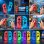 Manette sans fil Blossom pour Nintendo Switch Rouge et Bleu avec bracelets