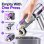 Aspirateur à Main Sans Fil Blossom 6000mAh Argent et Violet 4-en-1