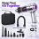 Aspirateur à Main Sans Fil Blossom 6000mAh Argent et Violet 4-en-1