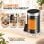 Chauffage Soufflant Blossom 2 en 1 1500W avec Ventilateur Noir