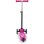 Patinete infantil Jamara KickLight de 3 ruedas luminosas, plegable, negro y rosa
