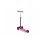 Patinete infantil Jamara KickLight de 3 ruedas luminosas, plegable, negro y rosa