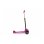 Patinete infantil Jamara KickLight de 3 ruedas luminosas, plegable, negro y rosa