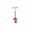Patinete infantil Jamara KickLight de 3 ruedas luminosas, plegable, negro y rosa