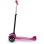 Patinete infantil Jamara KickLight de 3 ruedas luminosas, plegable, negro y rosa
