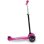 Patinete infantil Jamara KickLight de 3 ruedas luminosas, plegable, negro y rosa