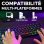 Teclado The G-Lab KEYZ-HYDROGEN/FR Gaming de membrana 60% preto FR