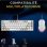 Clavier The G-lab Hydrogen Combo AZERTY avec Souris Câblée Blanc/Gris