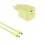 Chargeur secteur WE GaN 65W USB-C PD 3.0 avec câble 2 m jaune