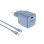 Chargeur secteur WE GaN 65W Power Delivery 3.0 USB-C avec câble 2m bleu