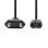 Câble d'alimentation Nedis CEGL11040BK05 C7 0,5 m 250 V noir