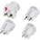 Adaptador de viagem universal Vivanco VVELTRAVCONNSETW branco 4 peças