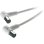 Cable coaxial Vivanco Blanco 3 m conectores en ángulo macho y hembra