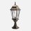 Sobre muro exterior FABRILAMP Regulus Negro Oro E27 IP44 56 cm