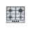 Piano cottura a gas Bosch Serie 4 PGP6B5B86 inox 4 fuochi