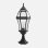 Lampada da muro FABRILAMP Becrux nera alluminio vetro IP44 E27