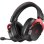 Cuffie gaming QCY H8GM Tri-Mode wireless Bluetooth rosso e nero
