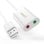 Tarjeta de sonido UGREEN 30143 USB 2.0 canales con entrada de micrófono y salida para auriculares