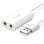 Tarjeta de sonido UGREEN 30143 USB 2.0 canales con entrada de micrófono y salida para auriculares