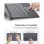 Tastatur Inateck KB05114 Membran Bluetooth mit Touchpad Grau QWERTZ