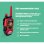 Walkie-talkie Dickie Toys Rojo y Negro Alcance 100 m 2 Unidades