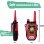 Walkie-talkie Dickie Toys Rojo y Negro Alcance 100 m 2 Unidades