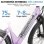 Bicicleta Eléctrica Bekup V28 250 W 36 V 14,5 Ah Frenos de Disco 26" Negro Lila