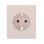 Cache central Ajax Centercover pour prise connectée, beige ivoire