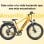 Vélo électrique ENGWE E26 26" Fat Tire Jaune 48V 16Ah 250W 7 Vitesses