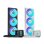 Dissipatore a liquido TCOMAS CUBE 360 mm 3 ventole ARGB bianco