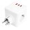 Prise multiple Silver HT 3 sorties Schuko 2 USB A 1 USB C avec interrupteur