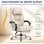Sedia Gaming GTPLAYER Beige Ecopelle Poggiapiedi 130 kg