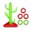 Cactus Hinchable Dam Electronics 5 Anillas Puntería 66x110cm
