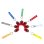 Porte-clefs Squid 3D Rouge Dam Electronics Vigilant Carre