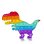 Jouet Sensoriel Bubble Pop It T-Rex Silicone Multicolore
