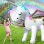 Licorne geante gonflable Dam Electronics arroseur corne 220x120 cm