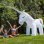 Licorne geante gonflable Dam Electronics arroseur corne 220x120 cm