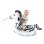 Fauteuil bouée enfant Dam Electronics zèbre avec jet d’eau
