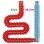 Tube XL Pop Dam Electronics Jouets sensoriels qui se plient, s'etirent et se connectent