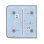 Painel tátil Ajax SideButton 2-gang cinzento para LightCore