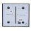 Panel táctil Ajax CenterButton 2G negro para LightCore vertical